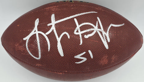 Lofa Tatupu Autographed NFL Leather Football Seattle Seahawks MCS Holo #87148