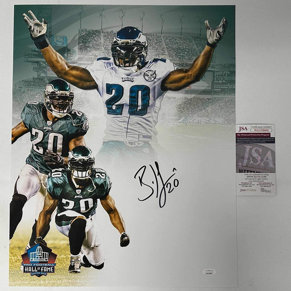 Autographed/Signed Brian Dawkins Philadelphia Eagles 16x20 Photo JSA COA