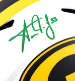Aaron Jones Autographed Green Bay Packers F/S Lunar Speed Helmet-Beckett W Holo