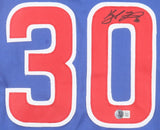 Kyle Tucker Signed Chicago Cubs Custom King Tuck Jersey (Beckett) 4xAll Star O.F