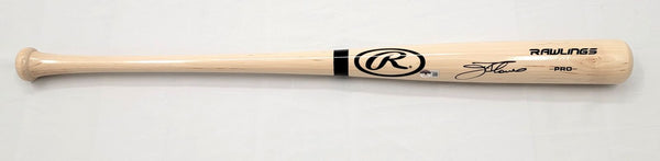 Jim Thome Autographed Rawlings Tan Bat Indians Phillies White Sox Beckett Black