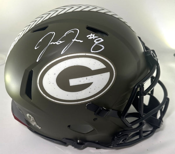 Packers JOSH JACOBS Signed Full Size 2022 SALUTE Authentic Speed Helmet AUTO