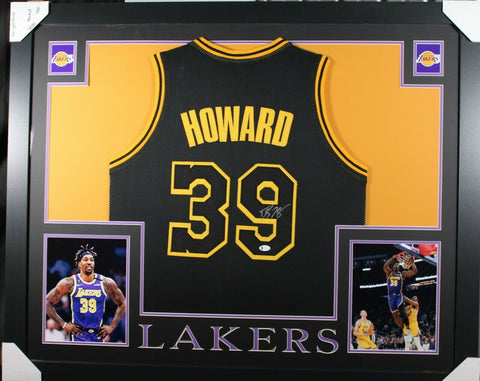 DWIGHT HOWARD (Lakers black SKYLINE) Signed Autographed Framed Jersey JSA