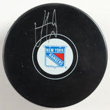 Vincent Trocheck Signed New York Rangers Logo Hockey Puck (JSA COA) 2xAll Star