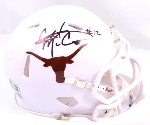 Colt McCoy Autographed Texas Longhorns Speed Mini Helmet-Beckett W Hologram