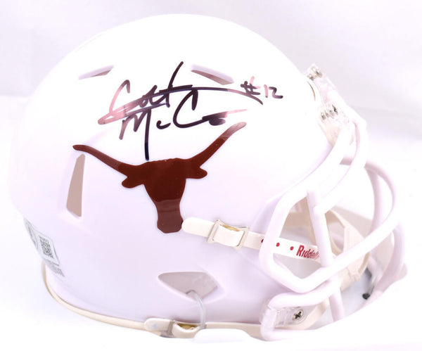 Colt McCoy Autographed Texas Longhorns Speed Mini Helmet - Beckett W Hologram
