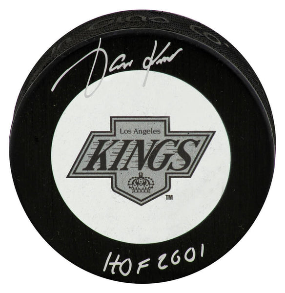 Jari Kurri Signed Edmonton Oilers Logo Hockey Puck w/HOF'01 - (SCHWARTZ COA)