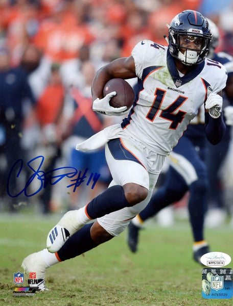 Courtland Sutton Autographed/Signed Denver Broncos 8x10 Photo JSA 53574