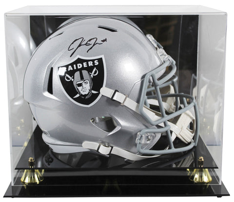 Raiders Josh Jacobs Authentic Signed Full Size Speed Rep Helmet w/ Case BAS Wit