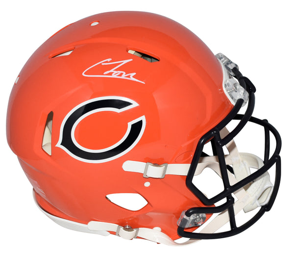 COLSTON LOVELAND SIGNED CHICAGO BEARS ORANGE AUTHENTIC SPEED HELMET BECKETT
