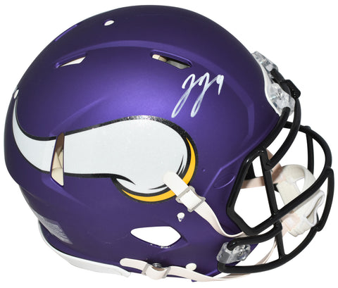 JJ McCARTHY SIGNED MINNESOTA VIKINGS AUTHENTIC SPEED HELMET BECKETT
