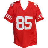 George Kittle Autographed/Signed Pro Style XL Red Jersey Beckett Witness 49873