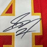 Framed Autographed/Signed Skyy Moore 33x42 Kansas City Red Jersey JSA COA