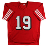 Deebo Samuel Authentic Signed Red Pro Style Jersey W/ Drop Shadow BAS