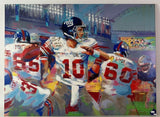 Eli Manning Autographed Canvas New York Giants Malcolm Farley Painting JSA COA
