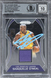 Lakers Shaquille O'Neal Signed 2017 Panini Prizm SS #81 Card Auto 10! BAS Slab 1