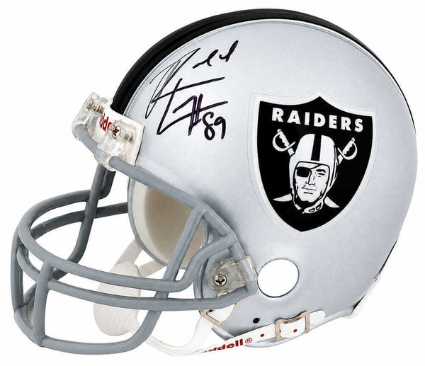 Ronald Curry Signed Raiders Riddell (VSR4) Mini Helmet - (SCHWARTZ SPORTS COA)