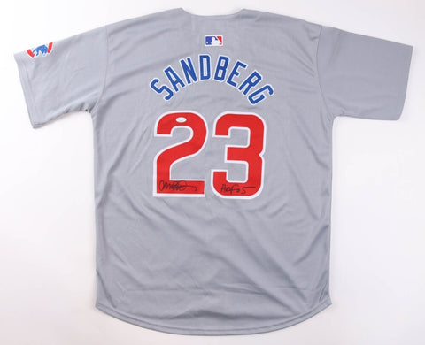 Ryne Sandberg Signed Chicago Cubs Nike MLB Jersey Inscribed "HOF 05" (JSA COA)