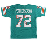 Perfect Season 1972 Signed Miami Custom Teal Jersey with 14 Signatures
