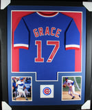 MARK GRACE (Cubs blue TOWER) Signed Autographed Framed Jersey JSA