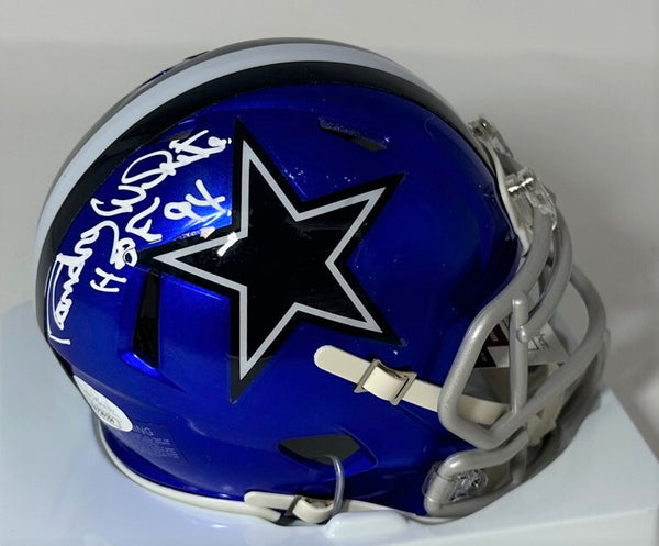 Cowboys RANDY WHITE Signed Riddell FLASH Speed Mini Helmet AUTO - JSA