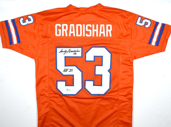 Randy Gradishar Autographed Pro Style Orange Jersey w/HOF - Beckett W Hologram