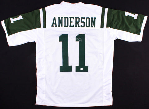 Robby Anderson Signed Jets White Jersey (JSA COA)2017 New York #1 Wide Receiver