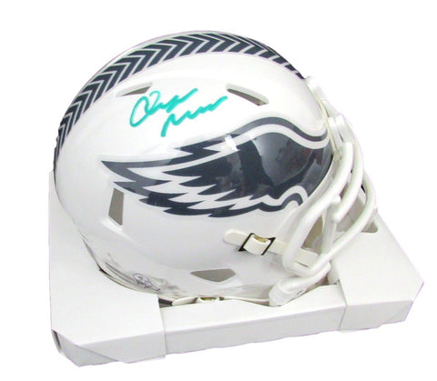 Quinyon Mithcell Signed Eagles 2024 Salute to Service Mini Helmet JSA 192985