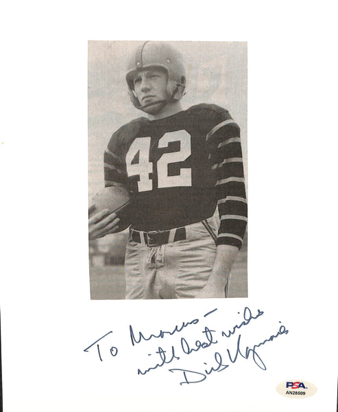 Dick Kazmaier Signed/Auto/Insc 3.5x6 Photo Princeton 1951 Heisman PSA/DNA 185147
