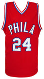 Bobby Jones (76ers) Signed Red Custom Basketball Jersey w/HOF'19 -(SCHWARTZ COA)