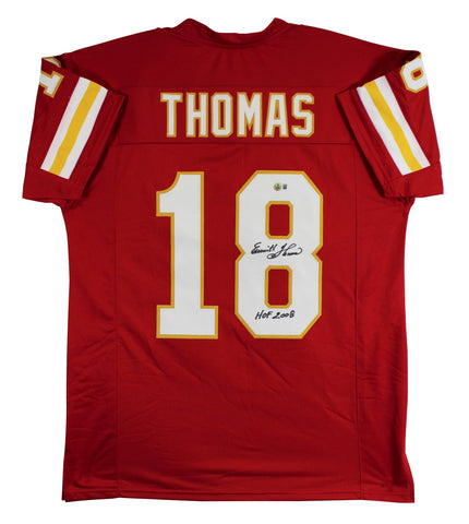 Emmitt Thomas HOF "2008" Authentic Signed Red Pro Style Jersey BAS Witnessed