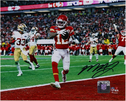 Mecole Hardman Jr. Chiefs Super Bowl LVIII Champs Signed 8x10 Touchdown Photo