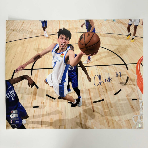 Autographed/Signed Chet Holmgren OKC Thunder 16x20 Photo BAS COA #2