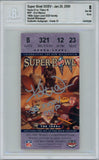 Kurt Warner Signed St Louis Rams Grade 8 Ticket Stub SB MVP Beckett 40346
