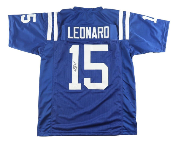 Riley Leonard Indianapolis Signed Blue Football Jersey JSA Hologram