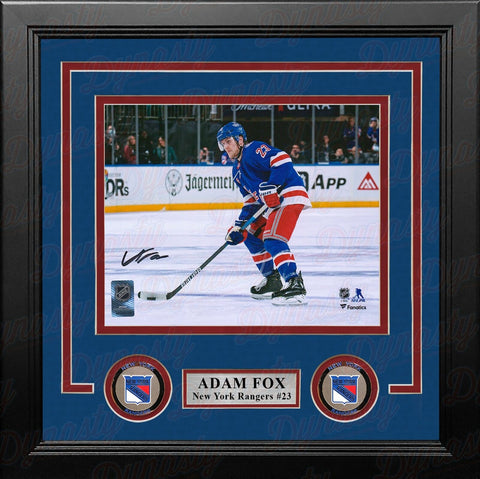 Adam Fox Action New York Rangers Autographed Signed 8x10 Framed Photo Fanatics