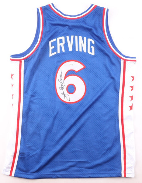 Julius "Dr J" Erving Philadelphia 76ers Mitchell & Ness Authentic Jersey (JSA)
