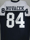 Cowboys JAY NOVACEK Signed Custom Home Jersey AUTO - SB Champ - Beckett COA