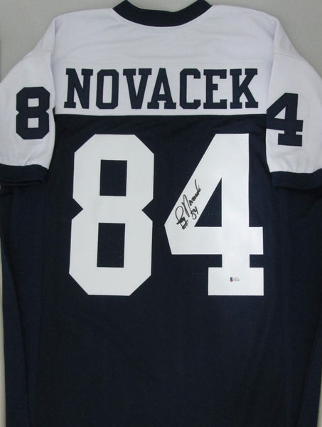 Cowboys JAY NOVACEK Signed Custom Home Jersey AUTO - SB Champ - Beckett COA