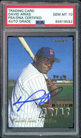 1997 Fleer #512 David Ortiz (Arias) RC Rookie PSA/DNA Auto GEM MINT 10