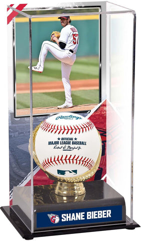Shane Bieber Cleveland Guardians Gold Glove Display Case with Image