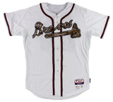 Evan Gattis Signed Game Issue Atlanta Braves Memorial Day Jersey -Game Used Insc