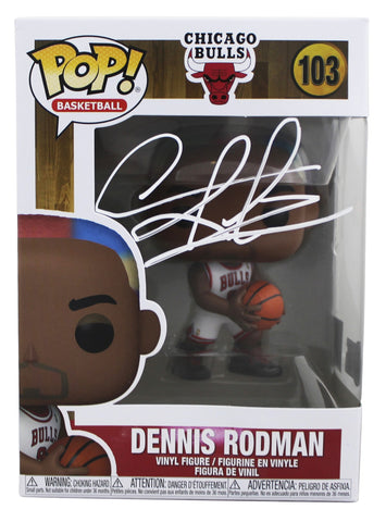 Bulls Dennis Rodman Signed #103 Funko Pop Vinyl Figure BAS Witnessed #4W080394