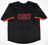 Matt McLain Signed Cincinnati Reds City Connect Custom Black Jersey (Beckett)