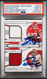 Travis Kelce & George Kittle Signed 2022 NT GC Mat #TETD Card Grade 9 PSA Slab 1
