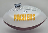 Green Bay Packers ISAIAH MCDUFFIE Signed White Panel Replica Football AUTO - BAS