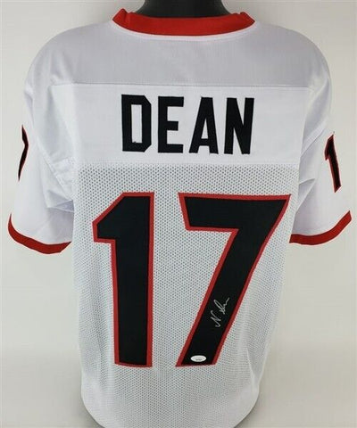 Nakobe Dean Signed Georgia Bulldogs Jersey (JSA COA) Univ. of Ga. Linebacker
