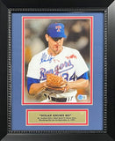 Nolan Ryan Signed Texas Rangers Framed 8x10 Photo Bo Jackson Bloody Beckett COA