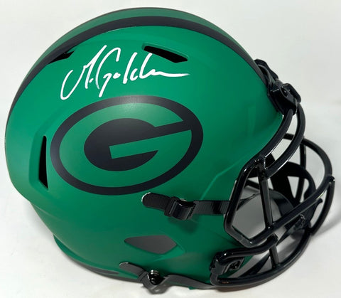 Packers MATTHEW GOLDEN Signed Full Size Replica RAVE Speed Helmet AUTO - BAS