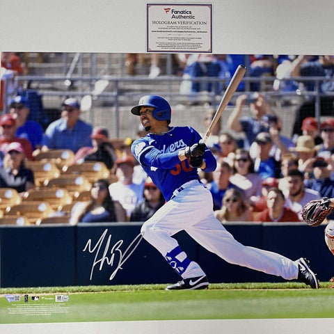 Autographed/Signed MOOKIE BETTS LA Dodgers 16x20 Photo Fanatics COA